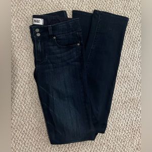 Paige denim jeans, size 28. Like new, gently worn hidden hill straight fit